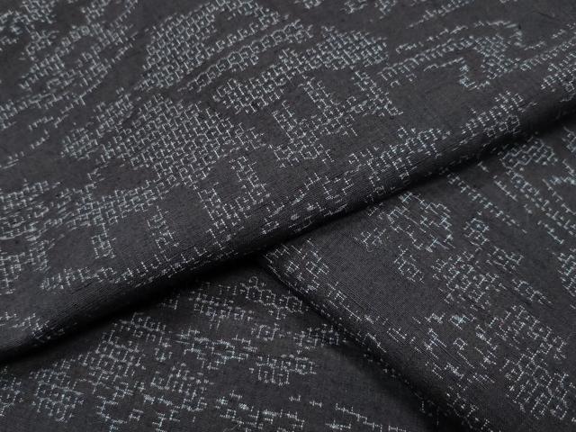平和屋着物●結城紬　80亀甲　御所解花文　正絹　逸品　CABC8217gh