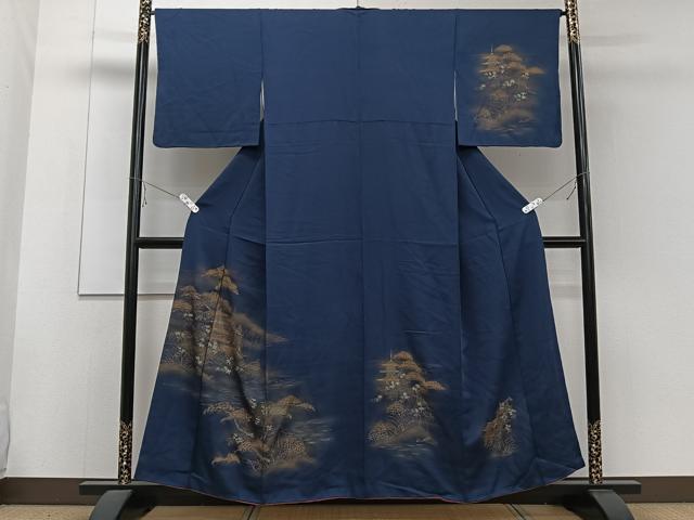 Full-Length Under-Kimono - 平和屋着物■訪問着　風景文　金彩　正絹　逸品　CABE9754xi