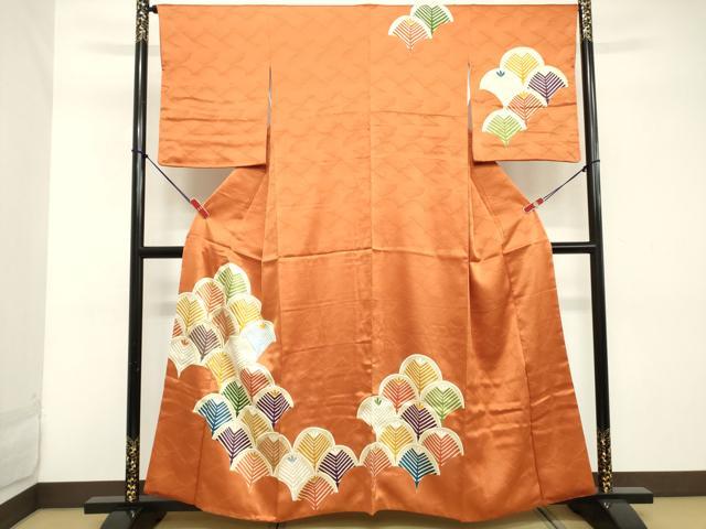 平和屋着物■訪問着　駒刺繍　松葉青海波　金彩　やまと誂製　正絹　逸品　DABC4835cd