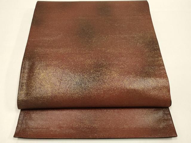 平和屋着物◎六通柄袋帯　霞文　金彩　正絹　逸品　DABC9820qp