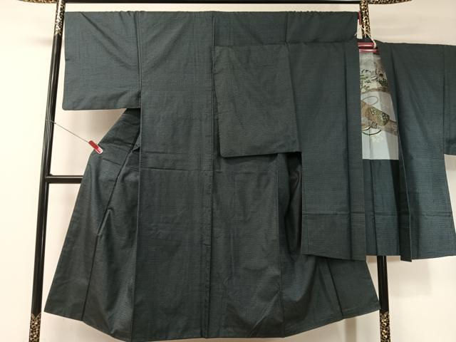 平和屋着物●男性　本場大島紬　アンサンブル　100亀甲　総詰め　正絹　逸品　CABD8048vp