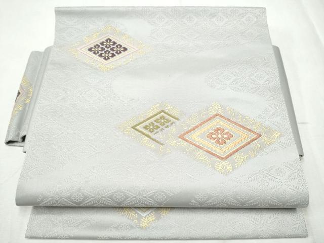 平和屋着物●つけ帯　唐織　菱花文　金糸　正絹　逸品　CABD5956hy