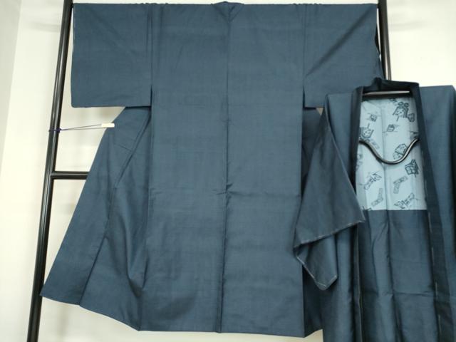 平和屋着物●男性　本場大島紬　アンサンブル　長羽織　100亀甲　総詰め　正絹　逸品　未使用　DABC3208az