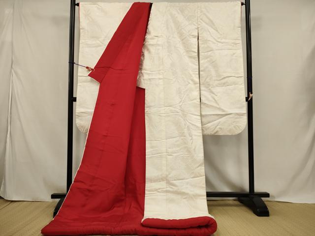 平和屋の平和屋本店●白打掛　白無垢　和装　婚礼　結婚式　花嫁　神社挙式　唐織　刺繍　七宝花文　逸品　AABJ5826ou｜アングル2