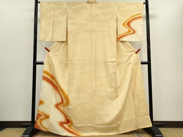 平和屋着物■訪問着　絞り　道長文　暈し染め　正絹　逸品　CABC7723ou...