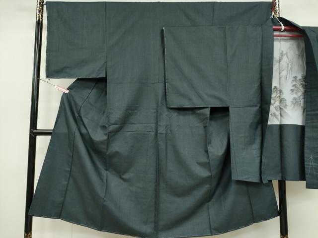 平和屋着物■男性　お召　アンサンブル　100亀甲　総詰め　正絹　逸品　未使用　CABC7758ou...