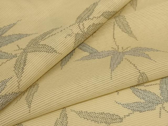 Full-Length Under-Kimono - 平和屋着物＊夏物　小紋　絽　枝葉文　正絹　逸品　AABG5461jd