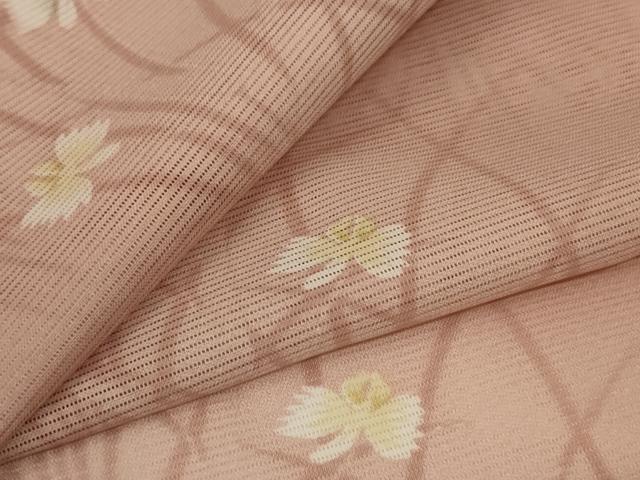 Rakuten - 平和屋着物＊夏物 小紋 絽 鷺草 暈し染め 洗える着物 AABG5481jd