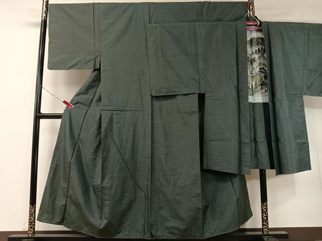 平和屋着物●男性　本場大島紬　アンサンブル　80亀甲　総詰め　正絹　逸品　未使用　CABD8029vp