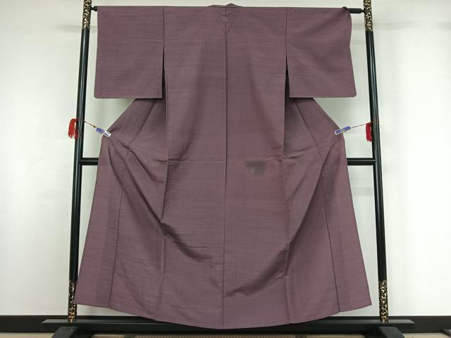 平和屋の平和屋着物▽お召 単衣 葡萄鼠色 正絹 逸品 AABG7725jh｜アングル2