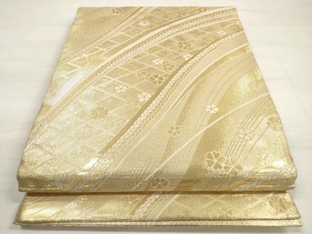 Rakuten - 平和屋着物◎佐賀錦 全通柄袋帯 唐織 流水舞花文 金糸 正絹 逸品 DABD3710xg