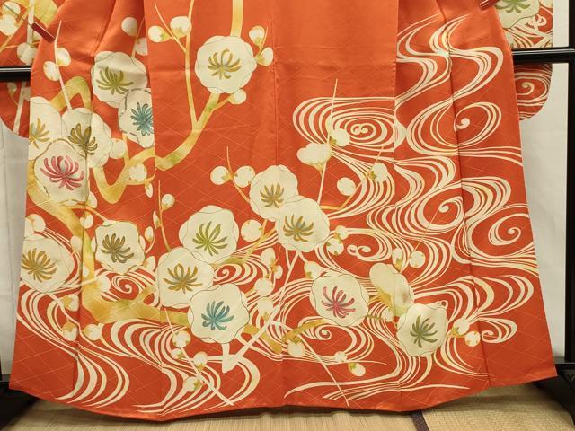 平和屋の平和屋着物■豪華振袖　駒刺繍　枝梅文　金銀彩　正絹　逸品　DABI3618ya｜アングル3