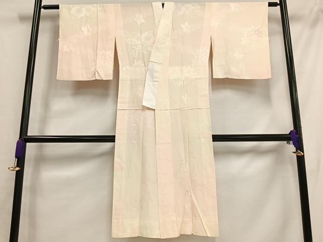 平和屋着物■長襦袢　無双仕立て　草花文　暈し染め　正絹　逸品　未使用　AABG5147oa