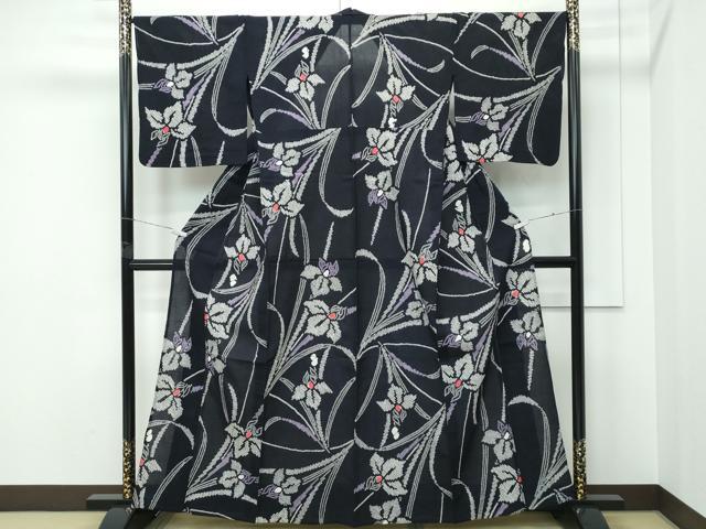 Female Yukatas - 平和屋着物∴極上　夏物　浴衣　有松鳴海絞り　杜若　綿　逸品　CZAA5251s6