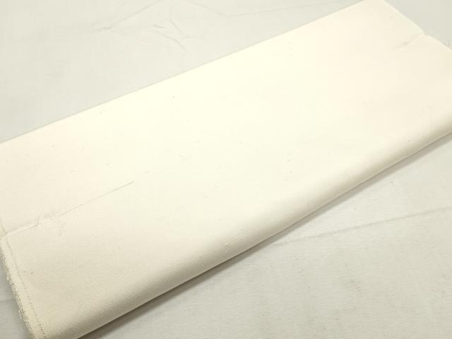 平和屋着物▼白生地　反物　着尺　むすび織　生成り色　逸品　未使用　DABE6529zy