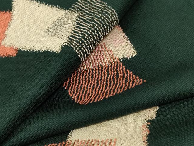 平和屋着物＊夏物 小紋 紗 刺繍 色紙文 正絹 逸品 AAAZ4624jd