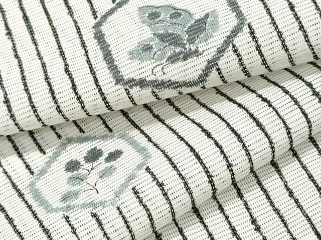 夏物 - 平和屋着物＊夏物　小紋　絽　縞　亀甲花蝶文　洗える着物　CAAU0789ev