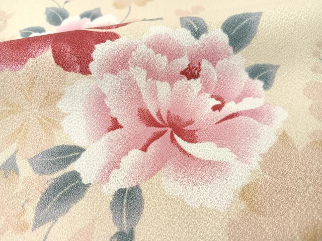 平和屋着物■小紋 舞花文 洗える着物 CAAZ9675vp