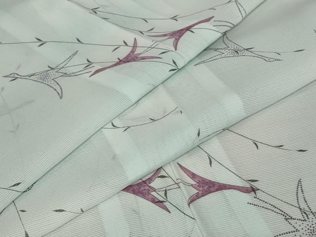Summer Wear - 平和屋着物＊夏物　小紋　絽　草花文　洗える着物　AAAY0631st