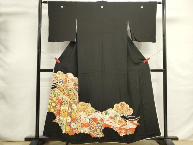 平和屋着物■豪華黒留袖 駒刺繍 吉祥飛鶴花松文 金彩 正絹 逸品 DABI0699cd heiwaya-11217817 平和屋 パッケージ画像