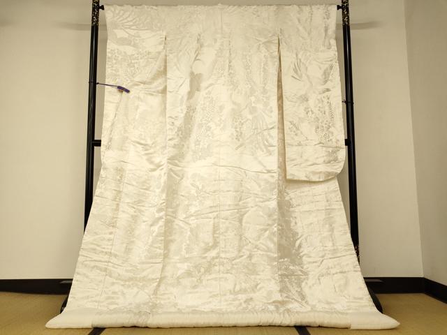 平和屋本店●白打掛　白無垢　和装　婚礼　結婚式　花嫁　神社挙式　唐織　鳳凰草花文　逸品　AABJ2731fw