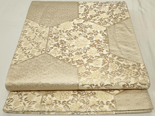 平和屋着物◎六通柄袋帯　亀甲花唐草文　金糸　正絹　逸品　CAAY8956in heiwaya-10967848 平和屋 パッケージ画像