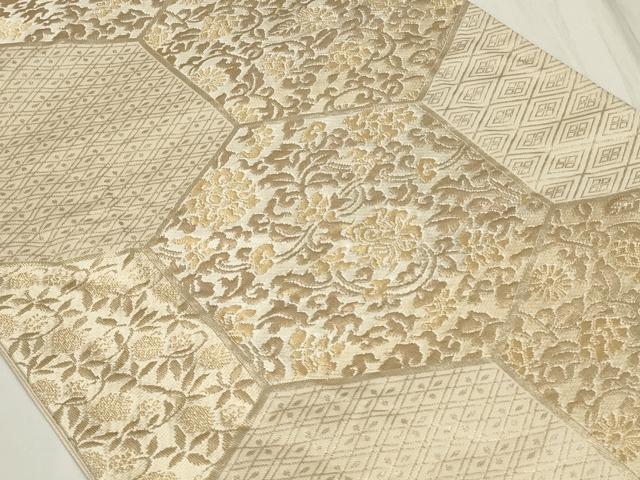 平和屋着物◎六通柄袋帯　亀甲花唐草文　金糸　正絹　逸品　CAAY8956in heiwaya-10967848 平和屋 サンプル画像2