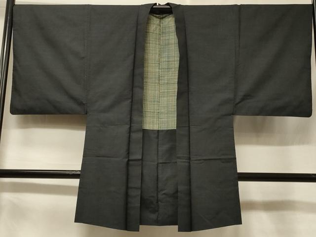 Uramono - 平和屋着物＃男性　本場大島紬　長羽織　80亀甲　総詰め　正絹　逸品　CABF1282in