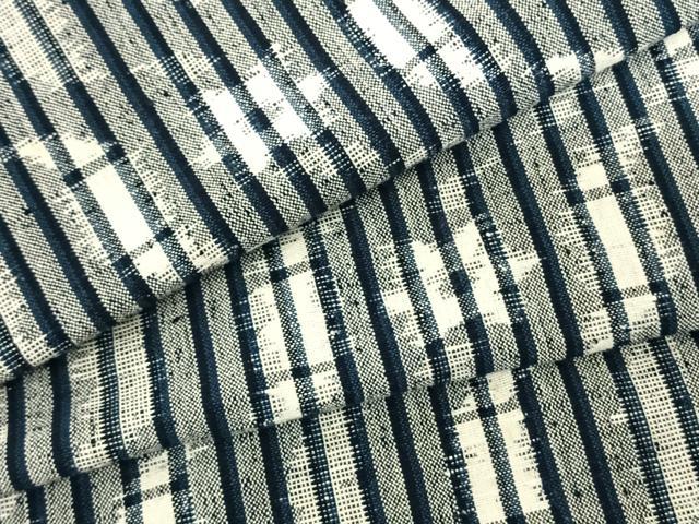 平和屋着物●久留米絣　幾何学花文　綿　逸品　AABF0408fy
