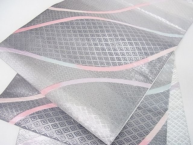 平和屋着物■佐賀錦　六通柄袋帯　流水文　逸品　ob3357