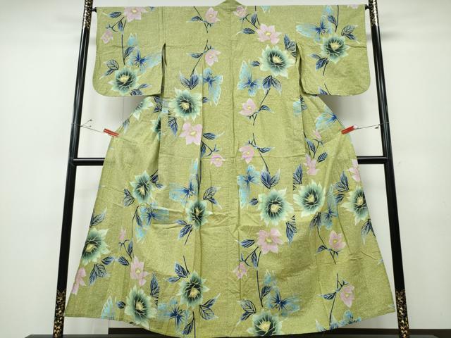 平和屋の平和屋着物∴夏物 浴衣 舞蝶花文 綿 逸品 CABD2584ng｜アングル2
