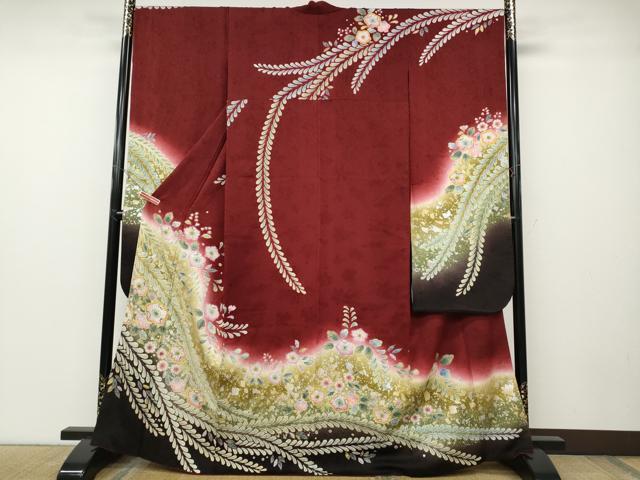 其它 - 平和屋着物●豪華振袖　辻が花　暈し染め　金銀彩　やまと誂製　正絹　逸品　CABD7326ut