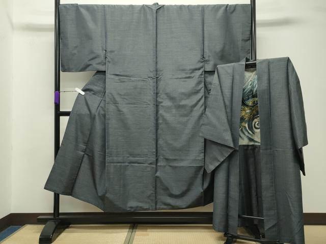 平和屋着物●男性　本場大島紬　アンサンブル　100亀甲　総詰め　正絹　逸品　CABD8831gh