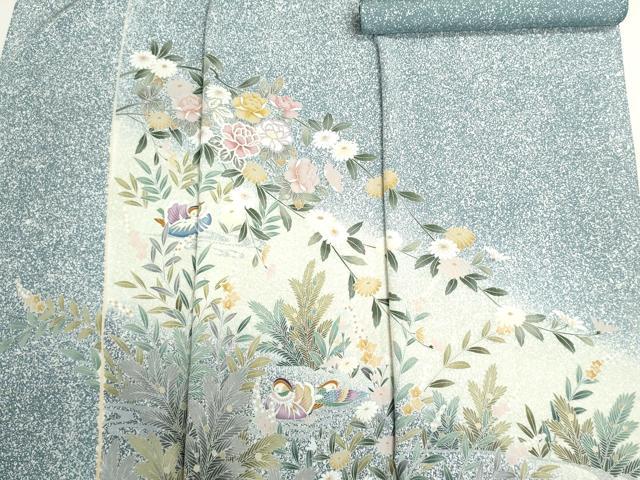 ■■■　サイズ　■■■ 長さ　　着尺分あり 幅　　　約37cm ■■■　商品詳細　■■■ 【正絹・未使用】 状態は特に目立ったシミ汚れなどもなく大変良い状態です。 大変上質な逸品になります。 お安く出品致しますので、是非この機会にいかがでしょうか？ ※反端に薄い汚れがございます。 ■■■　注意事項　■■■ ■モニター発色の具合により色合いが異なる場合がございます。 ■寸法は多少の誤差が生じる場合がございますのでご了承ください。 ■縫込みの長さが左右非対称の場合は短い部分を記載しております。 左右非対称であってもご返品・お値引き等の保証は出来かねますので、ご了承の上ご購入をお願い致します。 ■シミ等のチェックには注意を払っておりますが、見落としがある場合もございますし、個人の見解も様々ですので神経質な方のご購入はお控えください。 ■箪笥に入っておりました着物や帯なので畳みシワや匂いがあるものもございます。 ■お休みは基本的に土日祝となりますが、その他臨時でお休みする場合がございますのでご了承ください。 ■商品の発送は平日のみの発送となります。 ■夜間と土曜、日曜日はお問い合わせの回答が遅れる場合がございます。 ■当店では、お直し、紋入れ、お手入れ等は承っておりません。 ■生地の状態（ヤケ、経年劣化等）によってはサイズ直しが出来ない場合がございます。 その点もどうかご了承のうえ、ご購入をお願いいたします。 ■弊社で取り扱う商品は一点ものにつき、時期や在庫状況に応じて金額が変更となる場合がございます。 ■検針は行っておりません。予めご了承いただきますようお願いいたします。 ■【洗える着物】と記載のある商品におきましては、商品お届け後に洗濯を行ってしまってからのご返品にはご対応しかねます。 念の為、専門店でのお手入れをお願いいたします。 ■写真に写っている物が全てになります。それ以外の付属品はございませんのでご了承ください。 ■状態に関する写真につきましては、掲載可能な写真枚数に限りがあるため、各箇所につき1枚参考画像を掲載しております。 ■着物のサイズ目安は下記を参考ください↓ ＜女性着物＞　お端折り次第で＋5cm　−1cmが着用可能サイズ 　例）身丈170cmの場合、身長160cm〜175cm ＜男性着物＞　身丈＋約25cm〜27cm程が適応身長 　例）身丈155cmの場合、身長180〜182cm