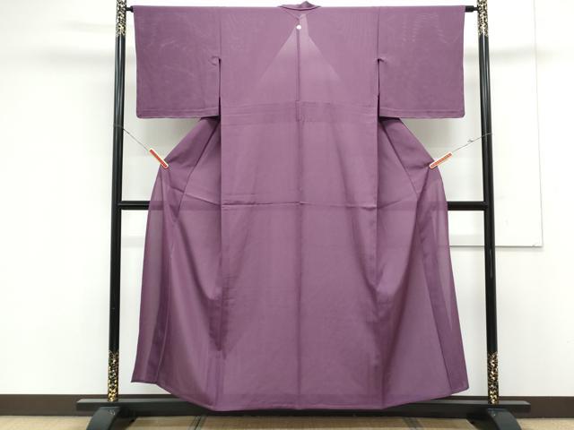 平和屋の平和屋着物＊夏物　色無地　絽　葡萄色　正絹　逸品　未使用　CABK0566th｜アングル2