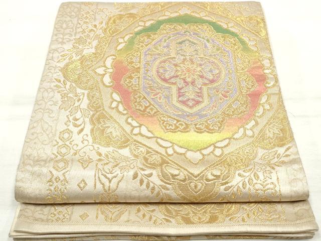 Other - 平和屋着物◎六通柄袋帯　花間道　金糸　正絹　逸品　DAAV0768qa