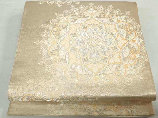 Rakuten - 平和屋着物◎六通柄袋帯　唐織　正倉院花文　銀糸　正絹　逸品　DABD4366qa