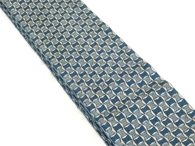 平和屋着物◎男性　角帯　幾何学文　正絹　逸品　DABD4380qa