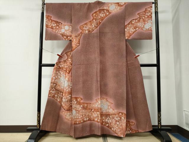 Kimono - 平和屋着物●訪問着　辻が花　絞り　暈し染め　正絹　逸品　CABE2243yc