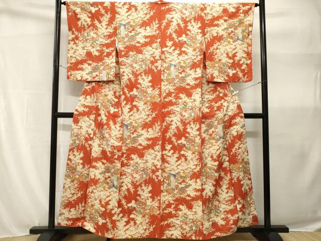 平和屋の平和屋着物■上質な小紋 誰が袖冊子草花文 金彩 正絹 逸品 CABH9100ev｜アングル2