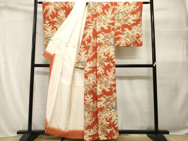 平和屋の平和屋着物■上質な小紋 誰が袖冊子草花文 金彩 正絹 逸品 CABH9100ev｜アングル3