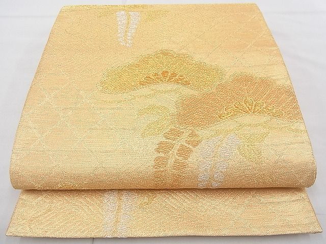 平和屋着物◎佐賀錦 六通柄袋帯 光琳松 金銀糸 逸品 BAAC2824du