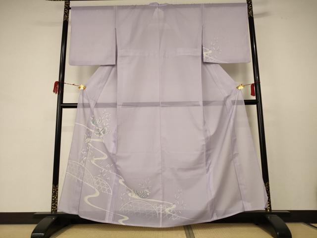 平和屋着物＊夏物　訪問着　絽　鷺　草木文　洗える着物　CAAW3063ut 平和屋着物＊夏物 訪問着 絽 鷺 草木文 洗える着物 CAAW3063utの通販は