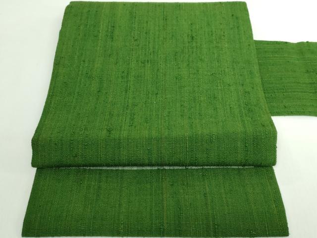 Rakuten - 平和屋本店●極上　浦野理一　経節紬　九寸名古屋帯　苔色地　逸品　DZAB5516kh6