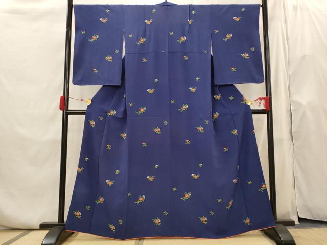 Kimono - 平和屋着物■上質な小紋　草花文　正絹　逸品　AABH7414st