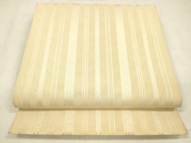 Other - 平和屋着物＊夏物　本場筑前博多織　八寸名古屋帯　紗献上　肌色　正絹　逸品　DABC8977cm
