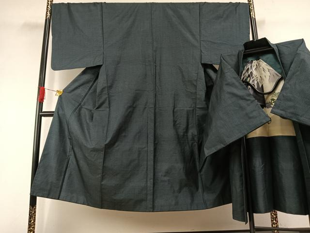 平和屋着物●男性　本場大島紬　アンサンブル　100亀甲　総詰め　正絹　逸品　AABH0555fy
