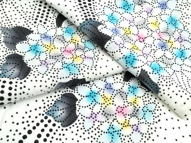 平和屋着物∴夏物　浴衣　紫陽花　流水文　綿　逸品　CABD2745ng