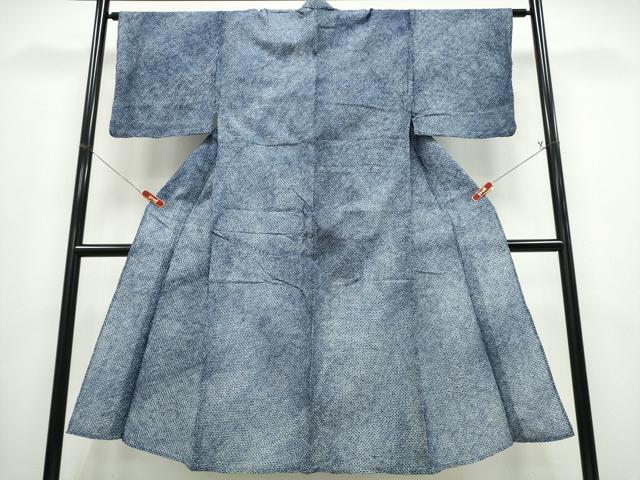 平和屋着物∴夏物　男性　浴衣　有松鳴海絞り　三浦絞り　綿　逸品　CABD2756ng