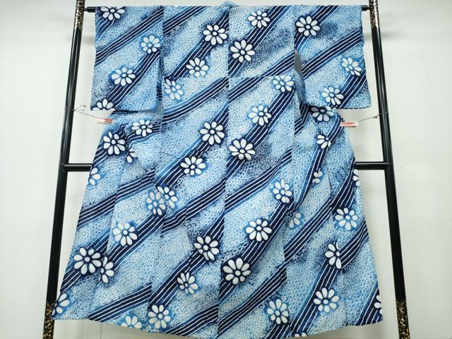 Rakuten - 平和屋着物∴夏物　浴衣　有松鳴海絞り　斜線舞花文　綿　逸品　CABD2680ng
